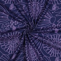 Tissu popeline coton Eden violet et bleu - Nerida Hansen - Nerida Hansen - Mondial Tissus