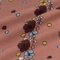 Tissu crêpe viscose fleur liane rose - MT - Mondial Tissus