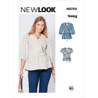 Patron New Look 6720 haut cache-coeur du 34-46 - Newlook - Mondial Tissus