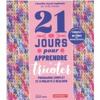 Livre 21 jours pour apprendre a tricoter avec Phildar - Editions Marie Claire - Mondial Tissus