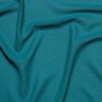 Tissu crêpe georgette polyester léger uni bleu pétrole - Mondial Tissus