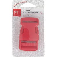 Boucles à ouverture rapide rouges en plastique 30 mm - MT - Mondial Tissus