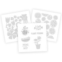 3 vinyles thermocollants prédécoupés fleurs fruits 25 cm - Artemio - Mondial Tissus