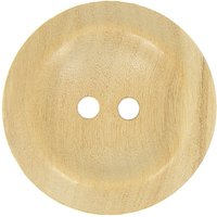 Bouton bois clair creux 34mm 2 trous (2 pièces) - MT - Mondial Tissus