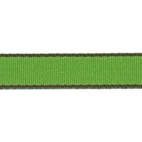 Ruban gros grain bordure géométriques 6 mm vert - Frou Frou - Mondial Tissus