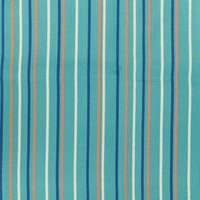 Coupon de tissu bleu rayures colorées - MT - Mondial Tissus