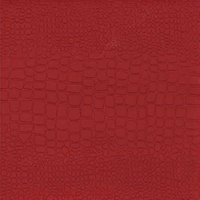 Tissu Simili cuir lourd mat texture crocodile rouge - Mondial Tissus