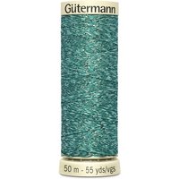 Bobine de fil effet métallisé Gütermann - Bleu vert - COL 235 - Gütermann - Mondial Tissus