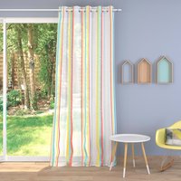 Tissu voile étamine à rayures - Mondial Tissus