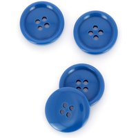Boutons ronds 4 trous bleu moyen 23 mm - MT - Mondial Tissus
