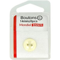 Boutons à bords ciselés crème 14 mm - MT - Mondial Tissus