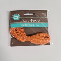 Cordon spaghetti 7 mm x 2 m orange motif pois - Frou Frou - Mondial Tissus