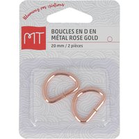 Boucles demi-anneaux gold rose 20 mm - MT - Mondial Tissus