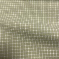 Tissu coton mélangé doux petits carreaux vert clair - Mondial Tissus