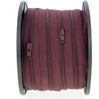 Fermeture à glissière spirale au mètre avec curseurs N°5 bordeaux - MT - Mondial Tissus