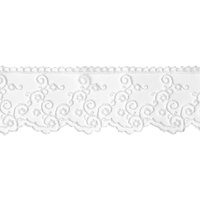 Ruban dentelle fine 40 mm blanc - MT - Mondial Tissus