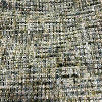 Toile fil chenille vert - Mondial Tissus