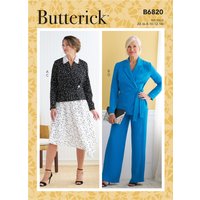 Patron Butterick B6820A5 Veste,Jupe,Pantalon Femme 34-42 - Butterick - Mondial Tissus