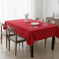 Nappe rectangle crinkle rouge 150x250cm - MT - Mondial Tissus