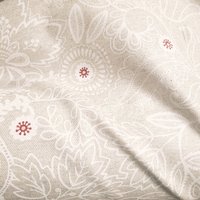 Tissu bachette fleur effet cachemire naturel - Mondial Tissus