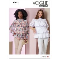 Patron Vogue V2011B5 Femme Haut babydoll 36 au 44 - Vogue - Mondial Tissus