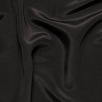 Tissu crêpe de soie noir uni fait en Italie - Mondial Tissus
