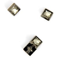 Boutons carrés diamant à queue 10x10 mm - MT - Mondial Tissus