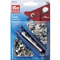 Boutons pression pour anorak 15 mm couleur argent - Prym - Mondial Tissus