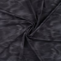Tissu jersey technique sport imprimé vague noir - Mondial Tissus