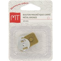 Bouton magnétique carré 18-20 mm bronze x1 - MT - Mondial Tissus