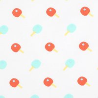 Tissu sergé raquette ping pong multicolore - MT - Mondial Tissus