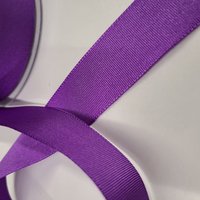 Ruban souple polyester strié 25mm violet - Mondial Tissus