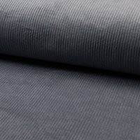 Tissu velours côtelé coton élasthanne uni bleu clair - Mondial Tissus