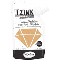Peinture textile 3D paillettes izink diamond or pastel 80 ml - Aladine - Mondial Tissus