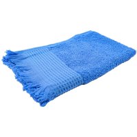 Serviette invité éponge abeille 30x50cm bleu - MT - Mondial Tissus