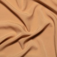 Tissu voile crêpe polyester uni peau caramel - Mondial Tissus