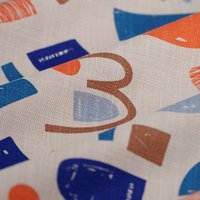 Tissu coton épais art abstrait blanc - MT - Mondial Tissus