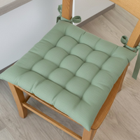 Galette de chaise Essentiel verte - MT - Mondial Tissus