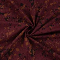 Tissu jersey coton elasthanne camouflage bordeaux - Mondial Tissus