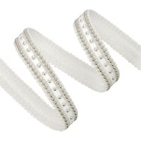 Ruban bijoux a coudre blanc 15 mm - Mondial Tissus