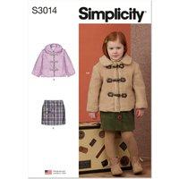 Patron simplicity s3014.a - veste et jupes pour enfants 3-8 ans - Simplicity - Mondial Tissus