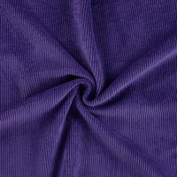 Tissu velours côtelé délavé uni violet - Mondial Tissus