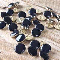 Lot de 5 boutons chic encre 15 mm - Eglantine et Zoé - Mondial Tissus