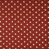 Tissu popeline coton à motifs pois terracotta - Mondial Tissus