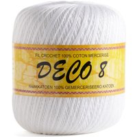 Pelote de fil à crocheter Déco8 - Blanc - Mondial Tissus