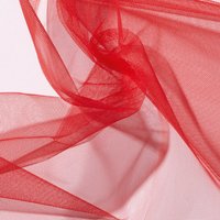 Tissu tulle uni rouge - Mondial Tissus
