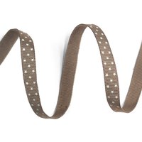 Ruban gros grain gris foncé étoiles bleues - Mondial Tissus