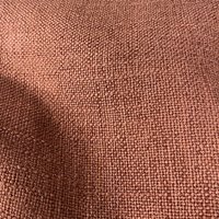 Toile effet lin uni qualité siège Normandy terracotta - Mondial Tissus