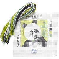 Kit canevas gros trous Panda - DMC - Mondial Tissus