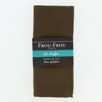 Grand coupon tissu uni 142x70cm viscose marron foncé - Frou Frou - Mondial Tissus